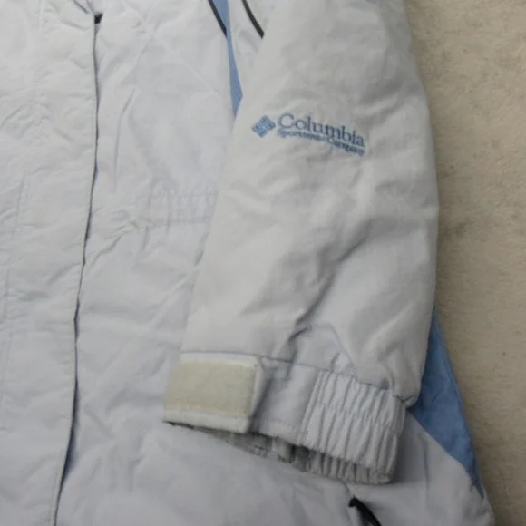 Columbia Jacket Women Large Light Blue Insulated Ski Winter Warm Waterproof Snow - Picture 2 of 13
